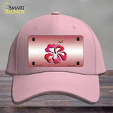 Hibiscus Flower Novelty License Plate Hat Cotton / Pink