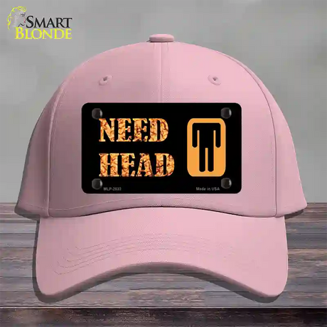 Need Head Novelty License Plate Hat Cotton / Pink