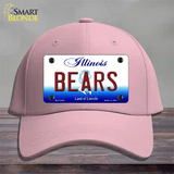 Bears Illinois State Novelty License Plate Hat Cotton / Pink