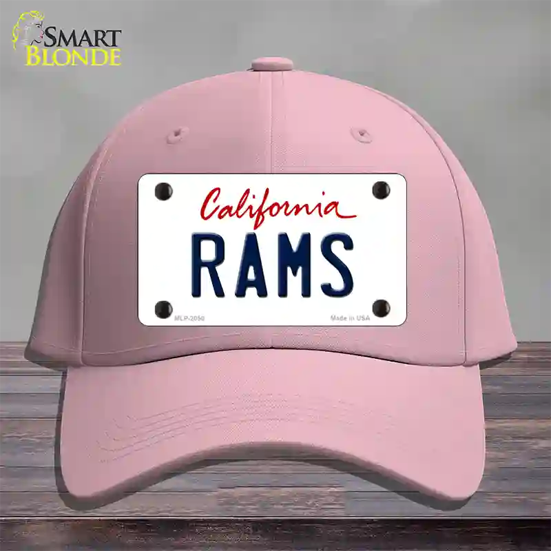 Rams California State Novelty License Plate Hat Cotton / Pink