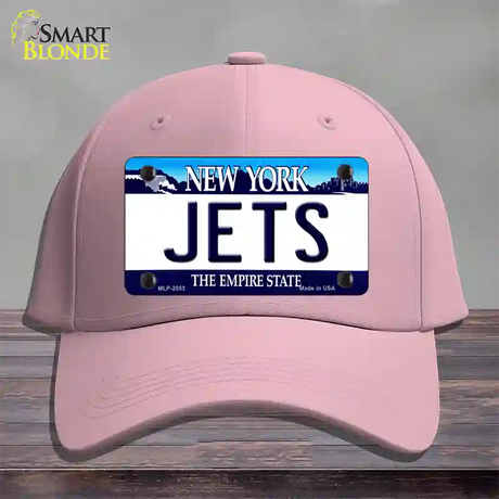 Jets New York State Novelty License Plate Hat Cotton / Pink