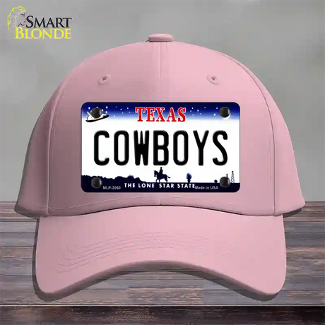 Cowboys Texas State Novelty License Plate Hat Cotton / Pink