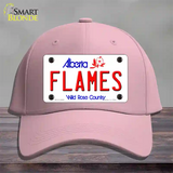 Flames Alberta Canada Province Novelty License Plate Hat Cotton / Pink