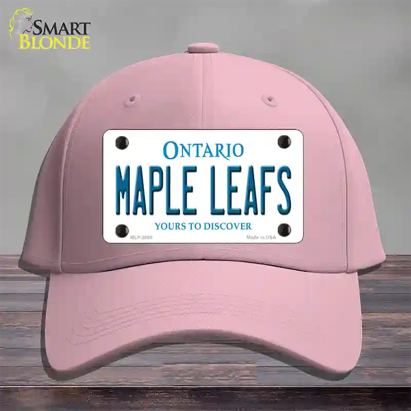 Maple Leafs Ontario Canada Province Novelty License Plate Hat Cotton / Pink