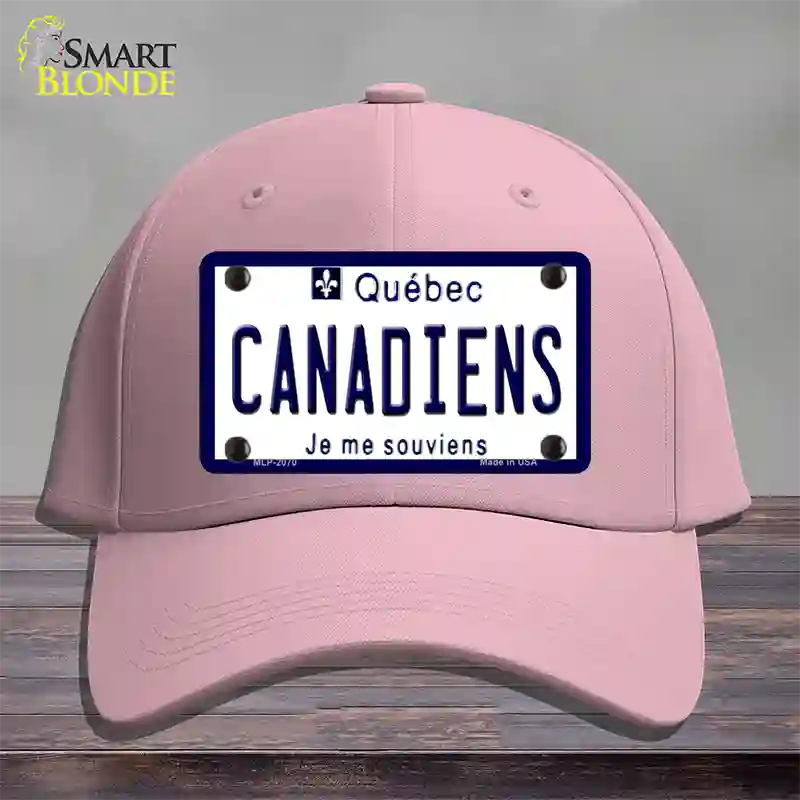 Canadiens Quebec Canada Province Novelty License Plate Hat Cotton / Pink