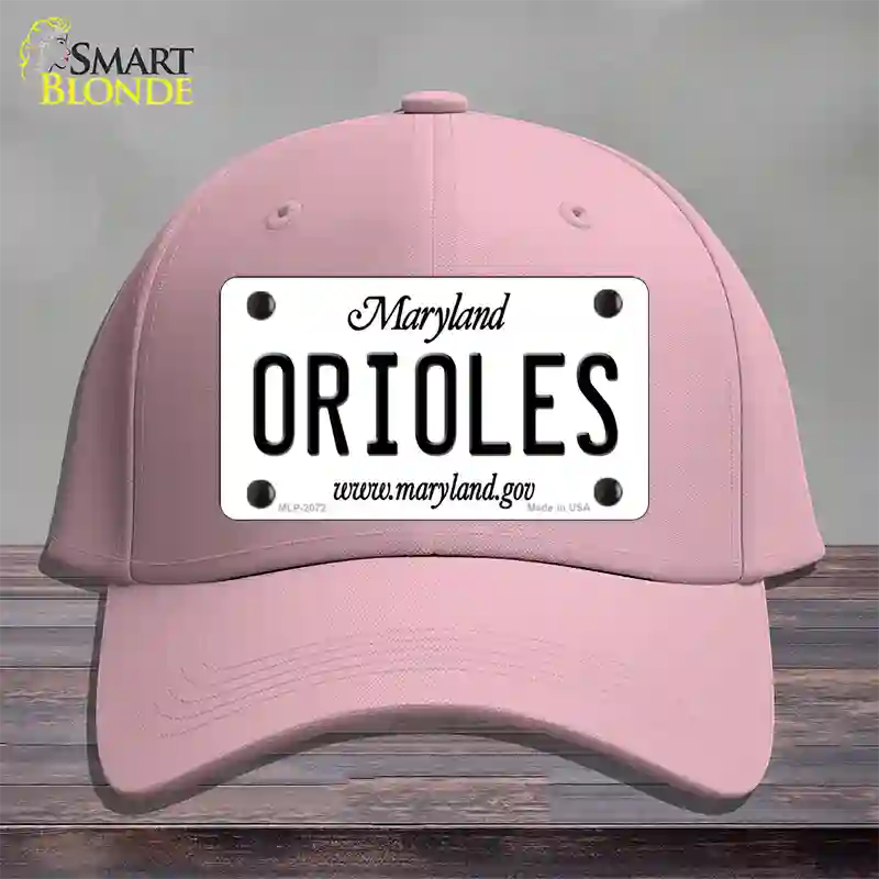 Orioles Maryland State Novelty License Plate Hat Cotton / Pink