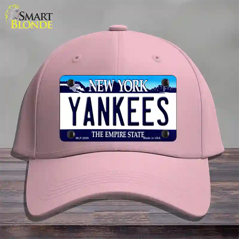 Yankees New York State Novelty License Plate Hat Cotton / Pink