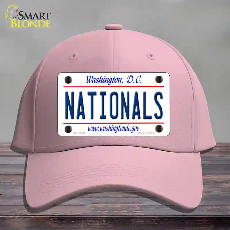 Nationals Washington DC State Novelty License Plate Hat Cotton / Pink