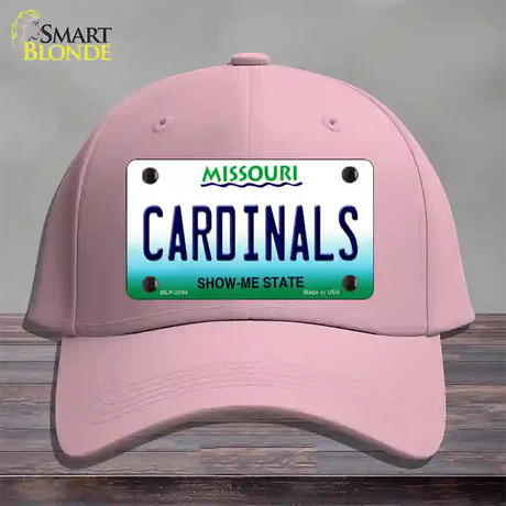 Cardinals Missouri State Novelty License Plate Hat Cotton / Pink