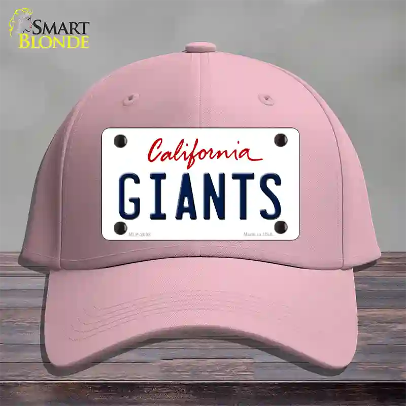 Giants California State Novelty License Plate Hat Cotton / Pink