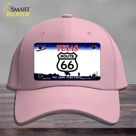 Route 66 Shield Texas Novelty License Plate Hat Cotton / Pink