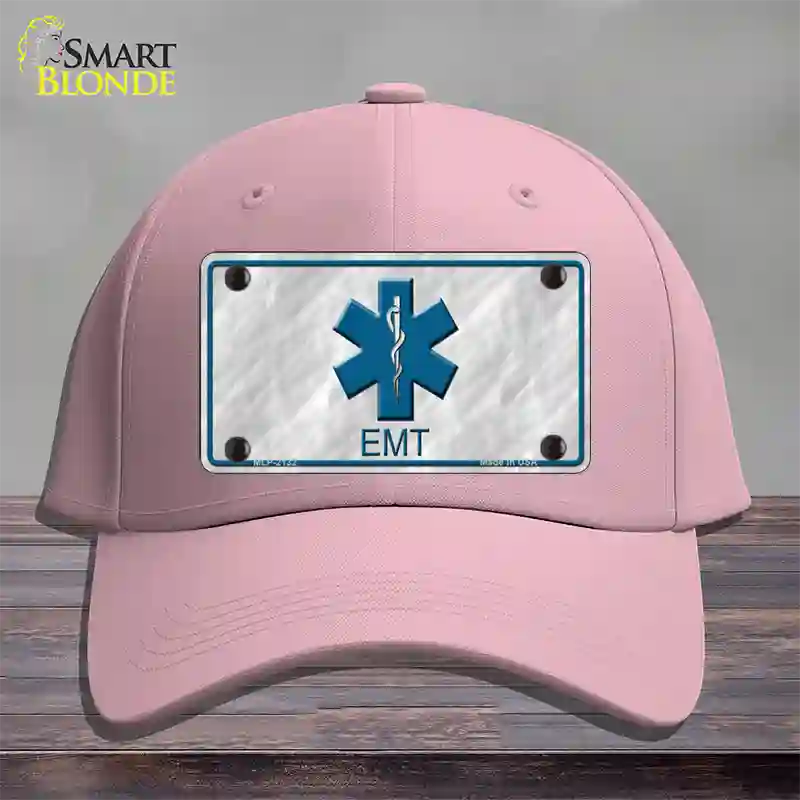 EMT Novelty License Plate Hat Cotton / Pink