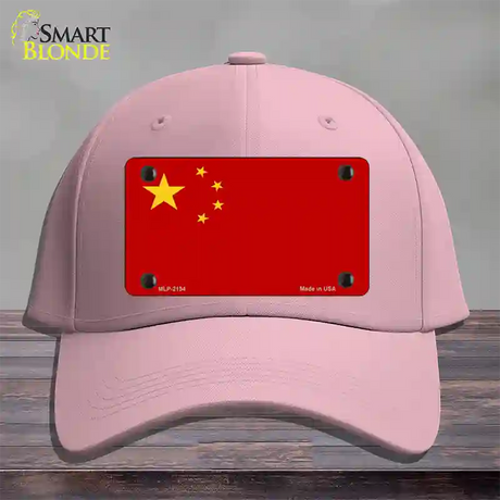 China Flag Novelty License Plate Hat Cotton / Pink