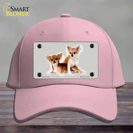 Chihuahua Dog Novelty License Plate Hat Cotton / Pink