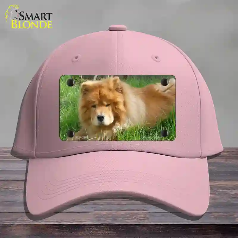 Chow Chow Dog Novelty License Plate Hat Cotton / Pink