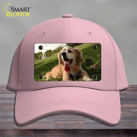 Cocker Spaniel Dog Novelty License Plate Hat Cotton / Pink