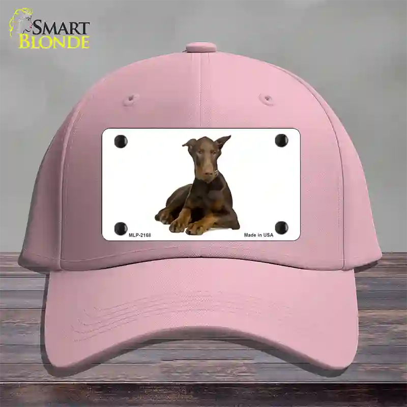 Doberman Pinscher Dog Novelty License Plate Hat Cotton / Pink