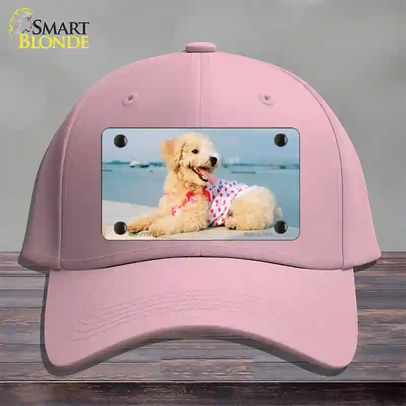 Poodle Dog Novelty License Plate Hat Cotton / Pink