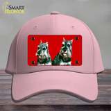 Schnauzer Dog Novelty License Plate Hat Cotton / Pink