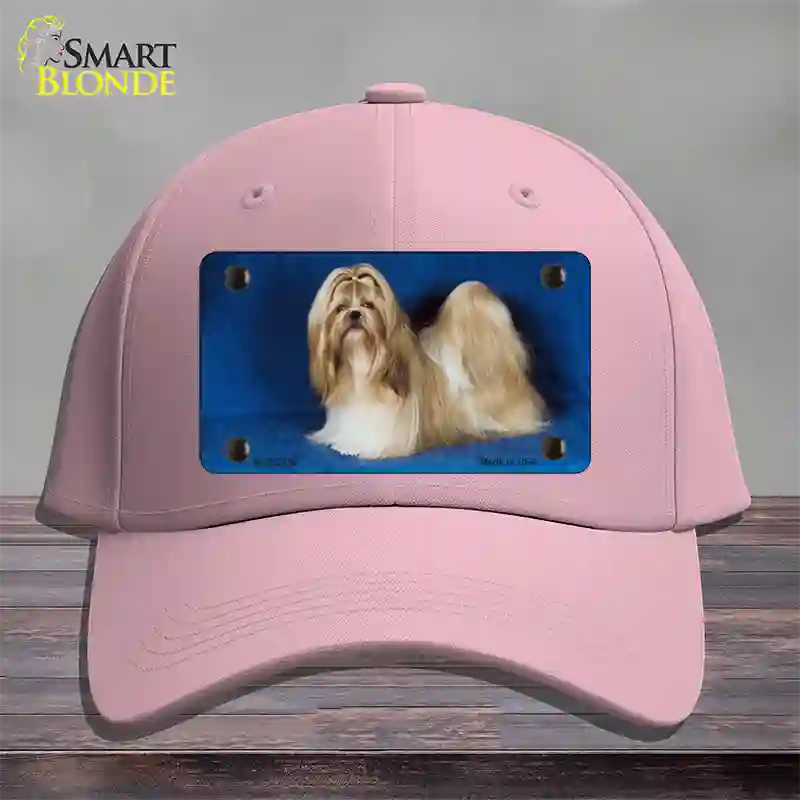 Shih Tzu Dog Novelty License Plate Hat Cotton / Pink