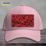 Red Roses Novelty License Plate Hat Cotton / Pink