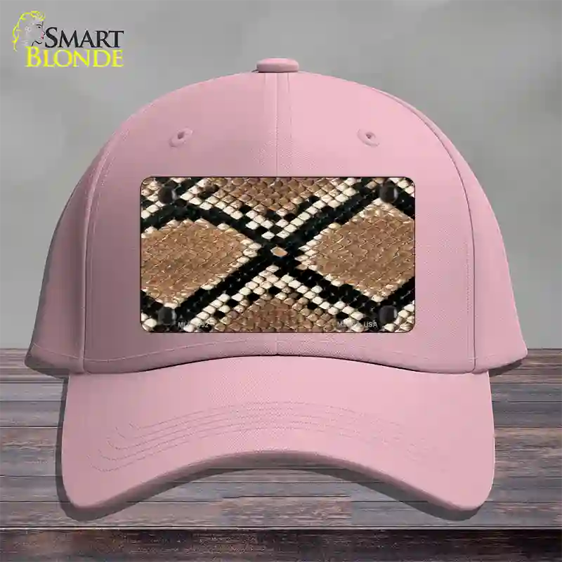 Snake Skin Novelty License Plate Hat Cotton / Pink