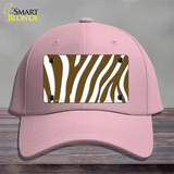 Brown White Zebra Novelty License Plate Hat Cotton / Pink