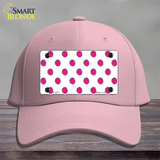 Hot Pink Polka Dots White Novelty License Plate Hat Cotton / Pink