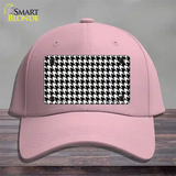 White Black Houndstooth Novelty License Plate Hat Cotton / Pink