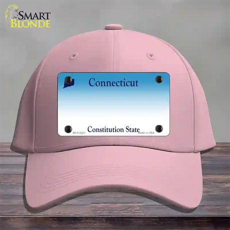 Connecticut State Blank Novelty License Plate Hat Cotton / Pink