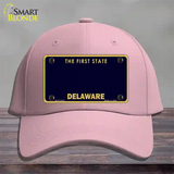 Delaware State Blank Novelty License Plate Hat Cotton / Pink