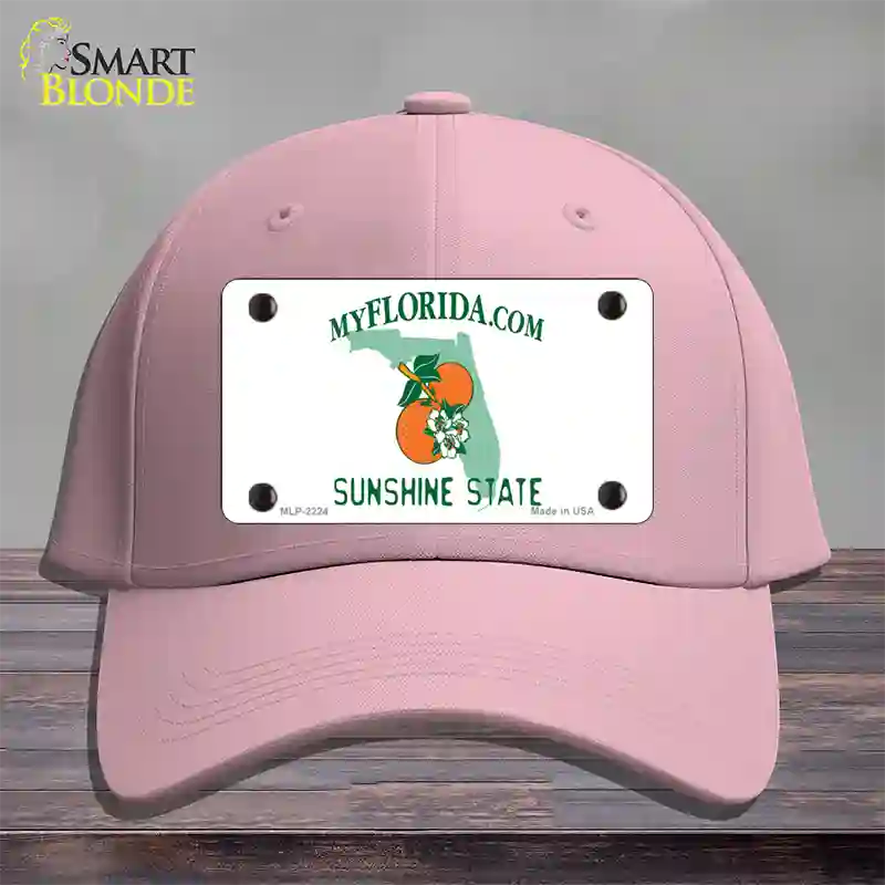 Florida State Blank Novelty License Plate Hat Cotton / Pink