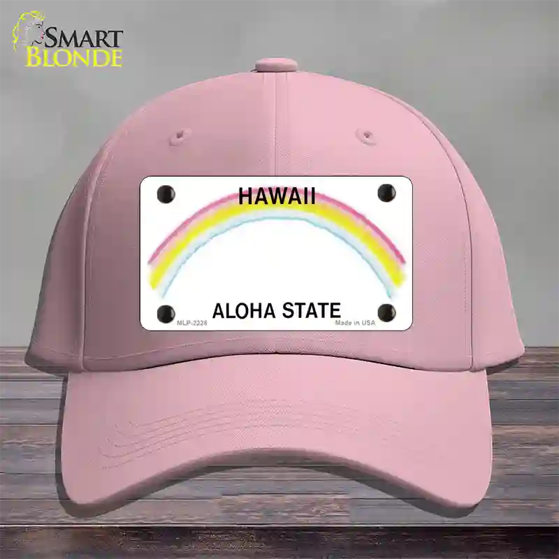 Hawaii State Blank Novelty License Plate Hat Cotton / Pink