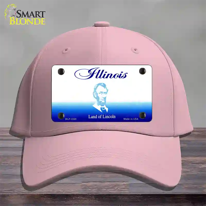 Illinois State Blank Novelty License Plate Hat Cotton / Pink