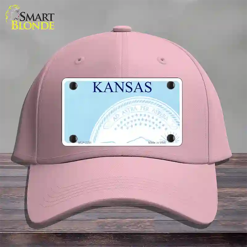 Kansas State Blank Novelty License Plate Hat Cotton / Pink