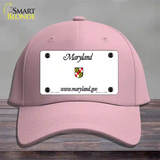 Maryland Gov State Blank Novelty License Plate Hat Cotton / Pink