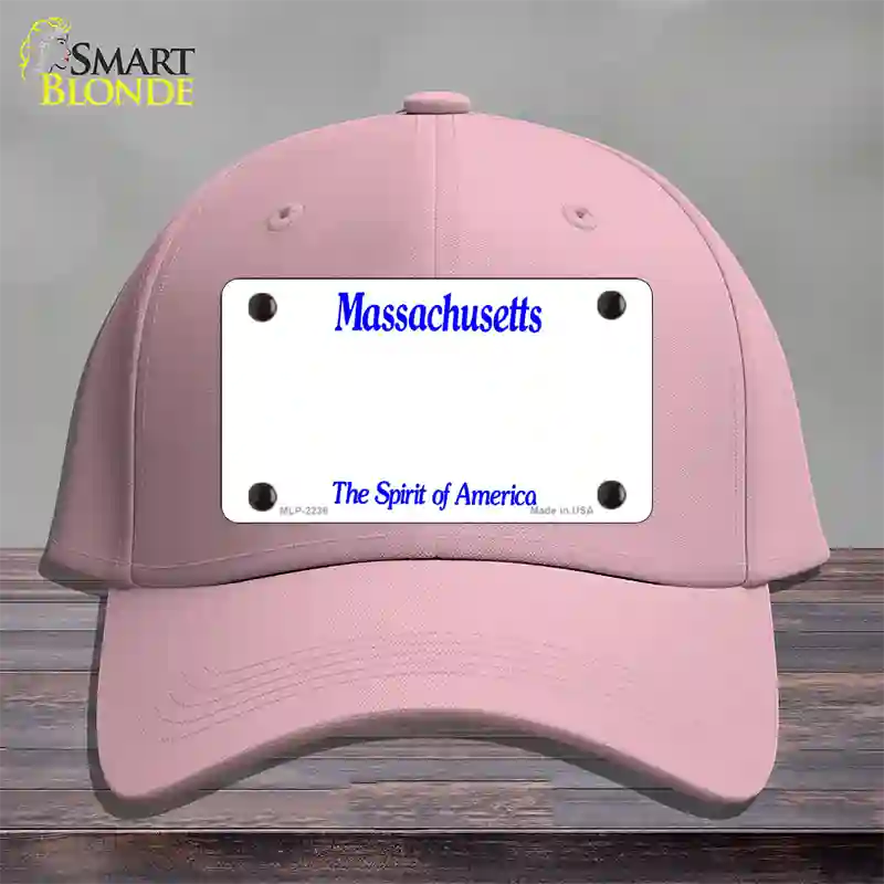 Massachusetts State Blank Novelty License Plate Hat Cotton / Pink