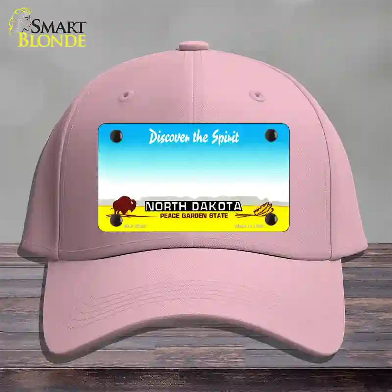 North Dakota State Blank Novelty License Plate Hat Cotton / Pink