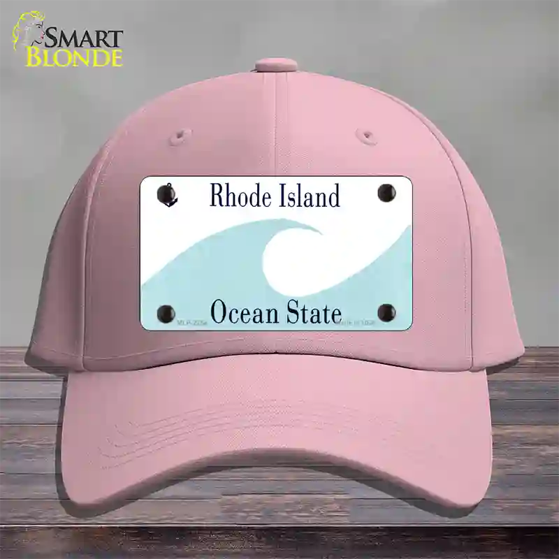 Rhode Island State Blank Novelty License Plate Hat Cotton / Pink