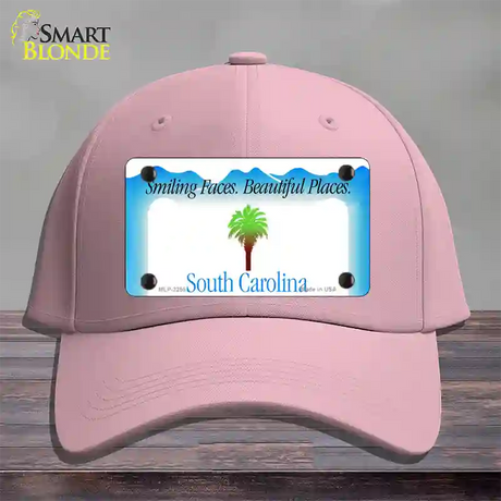 South Carolina State Blank Novelty License Plate Hat Cotton / Pink