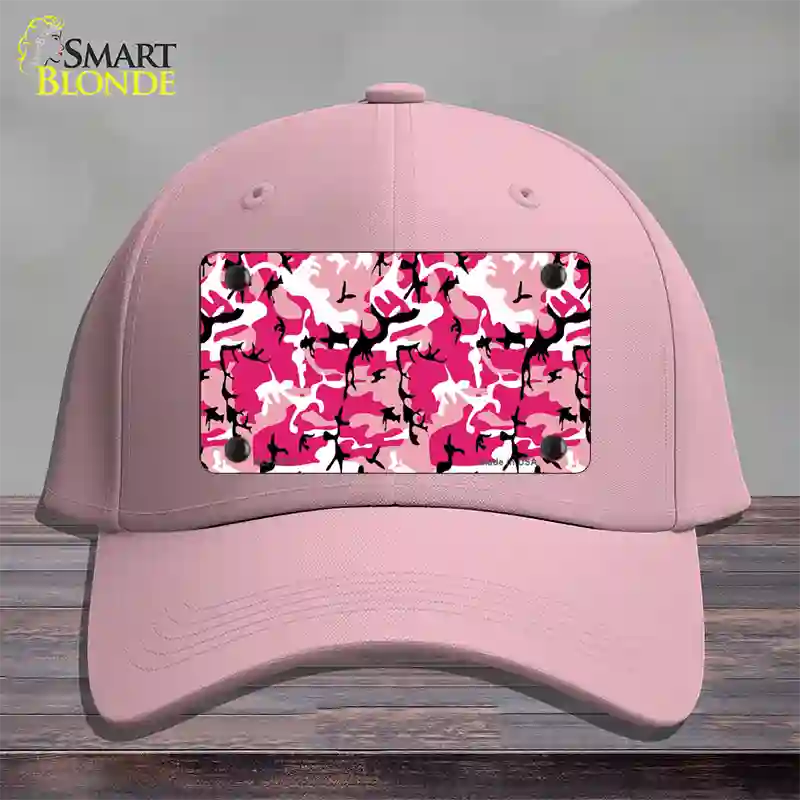 Pink Camouflage Novelty License Plate Hat Cotton / Pink