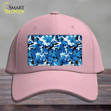 Blue Camouflage Novelty License Plate Hat Cotton / Pink