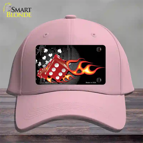 Fire Dice Flame Novelty License Plate Hat Cotton / Pink