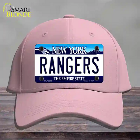 Rangers New York State Novelty License Plate Hat Cotton / Pink