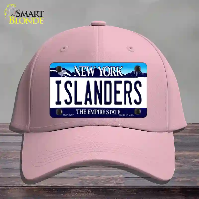 Islanders New York State Novelty License Plate Hat Cotton / Pink