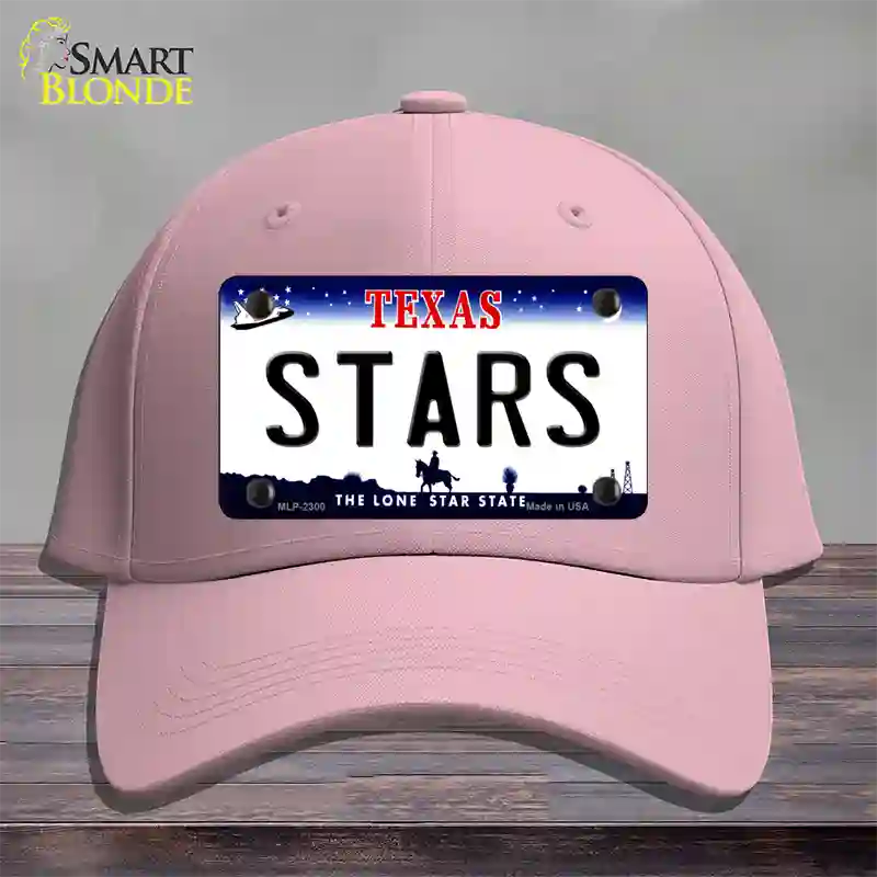 Stars Texas State Novelty License Plate Hat Cotton / Pink