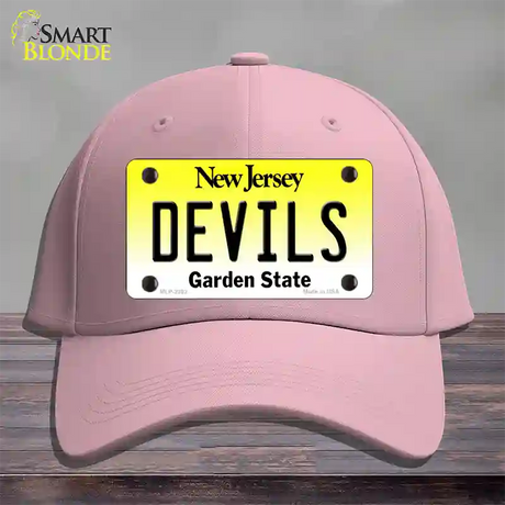 Devils New Jersey State Novelty License Plate Hat Cotton / Pink