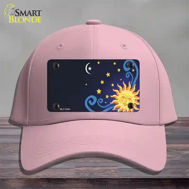 Celestial Sun Offset Novelty License Plate Hat Cotton / Pink