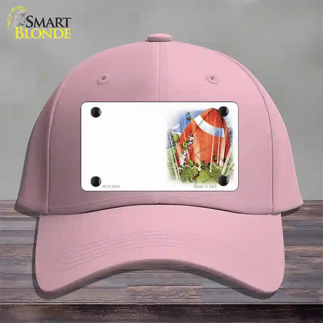 Football Offset Novelty License Plate Hat Cotton / Pink