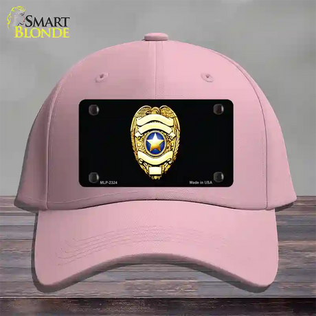 Police Badge Novelty License Plate Hat Cotton / Pink